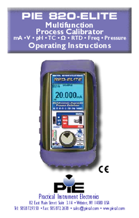 Thumbnail of document Manual - Multifunction Process Calibrator